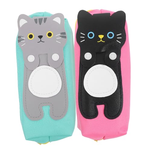 VILLFUL 2Stücke Katzen Federmäppchen Robustem Canvas Lustige Cartoon Designs für Schule Bastelbedarf und Schreibwaren Praktische Aufbewahrung für Projekte VILLFUL 2Stücke Katzen Federmäppchen Robustem Canvas Lustige Cartoon Designs für Schule Bastelbedarf und Schreibwaren Praktische Aufbewahrung für Projekte von VILLFUL