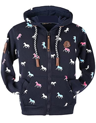 VIN TE Kinder Sweat Jacke Kapuze Fleece gefüttert Hoodie Übergangsjacke 140-158 98-164 (as3, Numeric, Numeric_116, Regular, Blau-1098, 116) von VIN TE