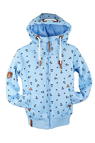 VIN TE Kinder Sweat Jacke Kapuze Fleece gefüttert Hoodie Übergangsjacke 92-134 (DE/NL/SE/PL, Numerisch, 92, Regular, Hellblau-2060) von VIN TE