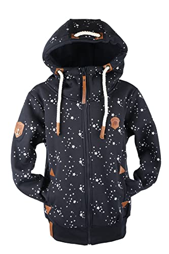 VIN TE Kinder Sweat Jacke Kapuze Fleece gefüttert Hoodie Übergangsjacke Uni Anker Pferde 92-164 (as3, numeric, numeric_140, regular, Blau-1983, 140) von VIN TE