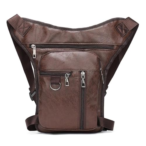 Motorradtasche PU-Beintasche, Oberschenkel, Hüftgurt, Bein-Hüfttasche, Reisen, Reiten, Motorrad, Hüfttasche, Männer Und Frauen, Lässige Brusttasche (Color : AAA2) von VINCTV