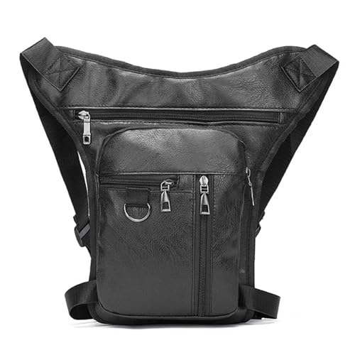 Motorradtasche Pu Hängende Beintasche Oberschenkel Hüftgurt Bein Hüfttasche Reise Reiten Motorrad Hüfttasche Männer Und Frauen Lässige Brusttasche (Color : AAA1) von VINCTV