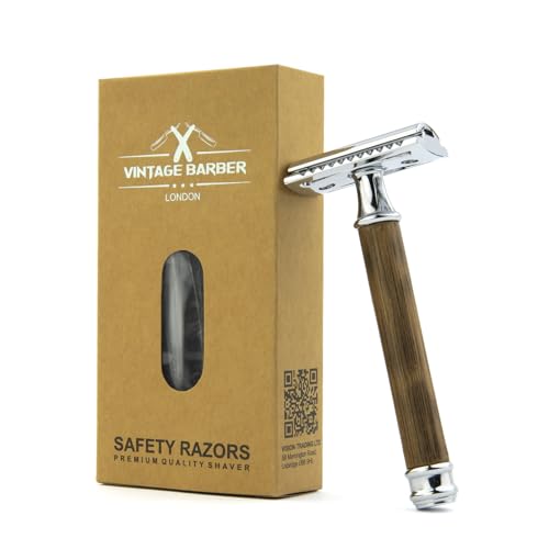 Rasierhobel mit Bambusgriff für Damen und Herren, doppelschneidig, passend für alle DE-Rasierer, umweltfreundlich, nachhaltig und langlebig, plastikfrei VINTAGE BARBER LONDON Rasierhobel mit Bambusgriff für Damen und Herren, doppelschneidig, passend für alle DE-Rasierer, umweltfreundlich, nachhaltig und langlebig, plastikfrei VINTAGE BARBER LONDON von VINTAGE BARBER LONDON