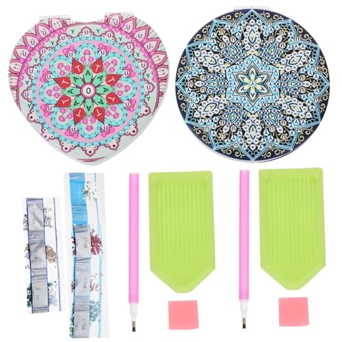 VINTORKY 2sätze Rhinestone Flower Makeup Mirror Faltbare Kosmetikspiegel Tragbar Und Kompakt Und Herzförmig Doppelseitiges Design Für Reisen Und Zuhause VINTORKY 2sätze Rhinestone Flower Makeup Mirror Faltbare Kosmetikspiegel Tragbar Und Kompakt Und Herzförmig Doppelseitiges Design Für Reisen Und Zuhause von VINTORKY