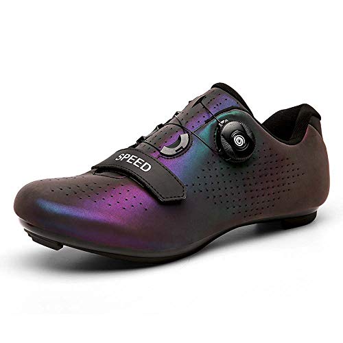 VIPBQO Fahrradschuhe Herren Schuhe Fahrrad Radschuhe Für Herren Und Damen Rennrad Triathlon Radschuhe (39,Violett) von VIPBQO