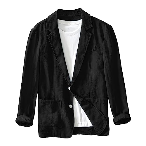 VIRACIN Casual Blazer Für Herren Modern Sportlich Slim Fit Anzugjacke Leichte Business Einfarbig Suits Regular Fit Freizeit Sakko Hochzeit Männer Herrensakko Sportsakko Anzug von VIRACIN