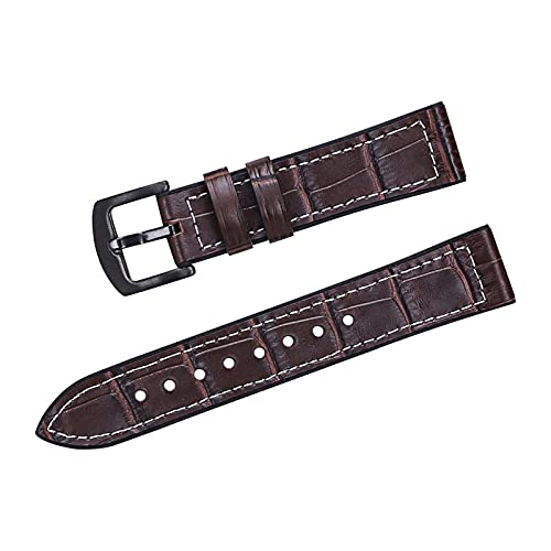 VISIYUBL 20mm 22mm Leder + Silikon-Uhr-Armband-Riemen passen for Samsung-Zahnrad S3 weiche Uhr-Winkel for Huawei passen Gt Wasserdicht (Color : E, Size : 20mm) von VISIYUBL