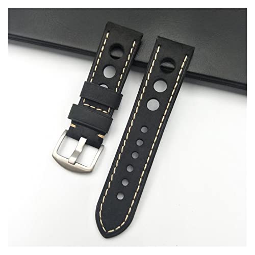 VISIYUBL Leder Handgelenk Strap Fit for uhr 3 Löcher Vintage Uhrenarmband Gurt Leder Weiche Leder Männer Watch Strap 23mm (Color : D, Size : 23mm) von VISIYUBL