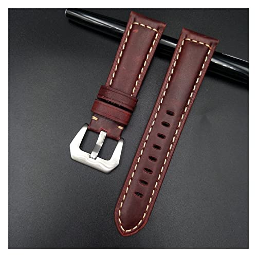 VISIYUBL Lederarmband Fit for Panirtei 18mm 20mm 22mm Männer Uhren Zubehör Klassische Männer Watch Strap Leder (Color : B, Size : 20mm) von VISIYUBL