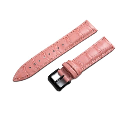 VISIYUBL Lederarmbands 18mm 20mm 22mm Schwarze dunkelbraune Frauen Männer Uhren Band Strap Gürtel mit Edelstahl Pin Schnalle (Color : Red Black, Size : 13mm) von VISIYUBL