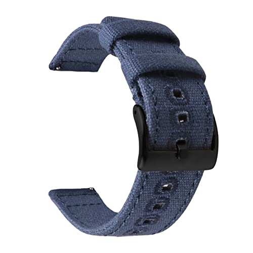 VISIYUBL Release Watch Armband for Männer Frauen Premium Nylon Uhr fit for Samsung Fit for Galaxy Fit for Huawei Uhr fit for Hamilton Fit for Khaki 18mm 20mm 22 mm (Color : Blue-black buckle, Size : von VISIYUBL