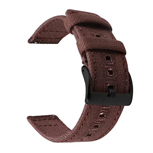 VISIYUBL Release Watch Armband for Männer Frauen Premium Nylon Uhr fit for Samsung Fit for Galaxy Fit for Huawei Uhr fit for Hamilton Fit for Khaki 18mm 20mm 22 mm (Color : Brown-black buckle, Size von VISIYUBL