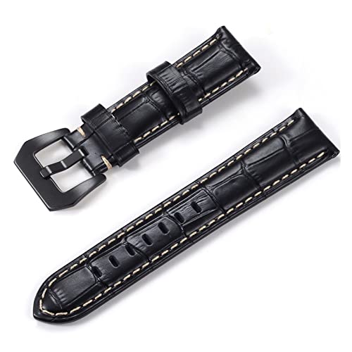 VISIYUBL Schnellveröffentlichung 22mm 24mm Uhrenbandband Ersatz Band Uhrengurt Top Grain Leder Watch Bandgurt (Color : Darren 4, Size : 24mm) von VISIYUBL