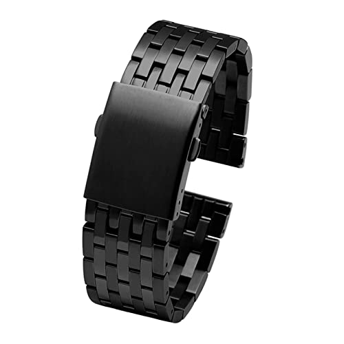 VISIYUBL Schwarzes Edelstahl -Gurtarmband 22 mm 24 mm 26 mm 28 mm 30 mm fit for Diesel for mich NDZ4316 DZ7395 DZ7305 Solid Metal Watch Band (Color : B2, Size : 28mm) von VISIYUBL