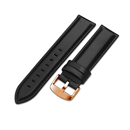 VISIYUBL Uhrenarmbanduhr Band braun Rose Goldverschluss Uhrenband 16mm 17mm 18mm 20mm Uhr Uhr Strap Fit for DW. Fit for Daniel Fit for Wellington (Color : Rose-black, Size : 12mm) von VISIYUBL