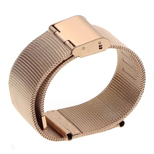 VISIYUBL Universelles Milanse Armband 12 14 16 18 20mm 22 mm 24mm (Color : Rose gold, Size : 20mm) von VISIYUBL