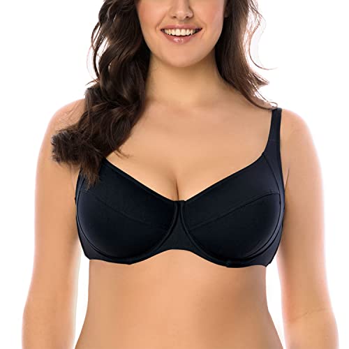 VIVISENCE Bikini BH Dame Bademode Soft Cups Musterlos 3216, Schwarz,85D von VIVISENCE