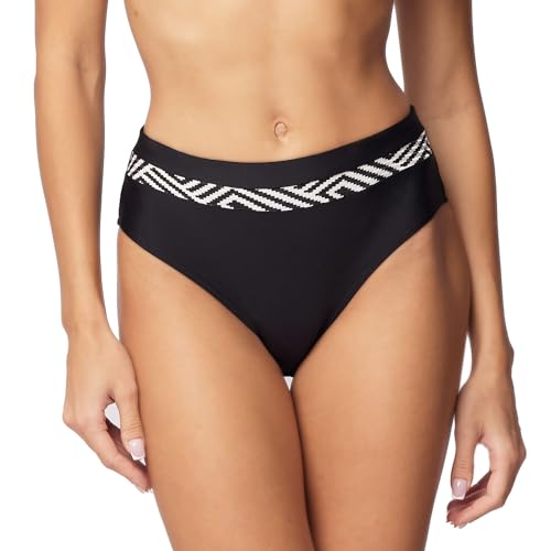 VIVISENCE Bikini Slip Dame Bademode Geblümt Regulierbar Normaler Bund EU 3222M, Schwarz,38 von VIVISENCE