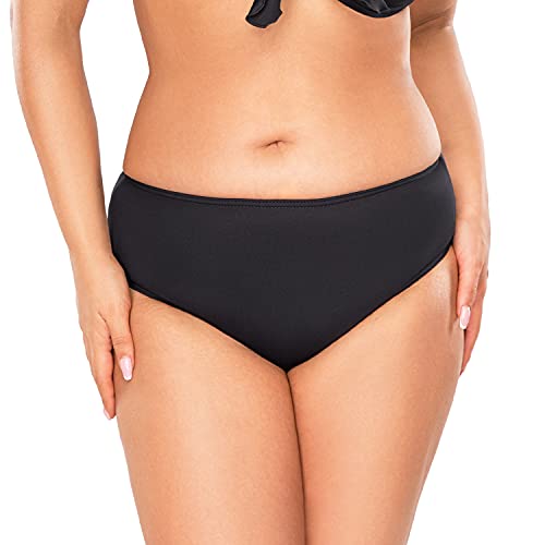 VIVISENCE Dame Bikini-Unterteil Bademode Musterlos Settil EU 3005, Schwarz,38 von VIVISENCE