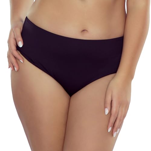 VIVISENCE Dame Bikinslip Bikiniunterteil Bikinihose Muserlos Strandmode Klassisch 3008, Shwarz,42 von VIVISENCE