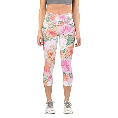 On Amazon Today Sport Leggings Damen Mit Tasche Blumen für Yoga-Leggings Bunte Hosen-Laufhose-Druck-Pilates-Frauen-dünne Kurze Yoga-Hosen Overstock Deals-Laufhose Damen High Waist-Laufhose Damen Kurz von VJGOAL