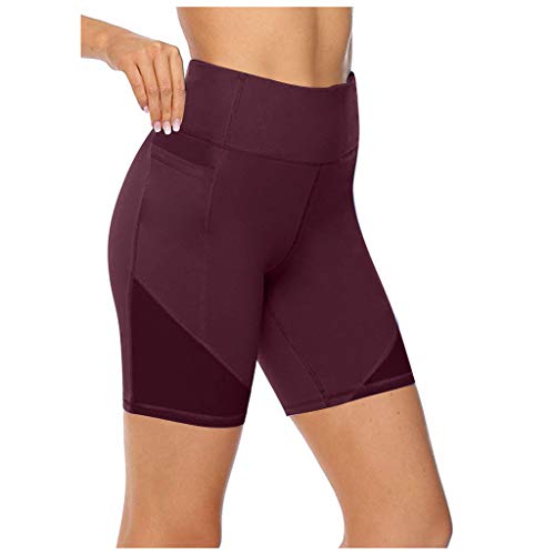 VJGOAL Kompressionshose Damen Lipödem Kurz TaillenLauf-Yoga-Frauentraining Yoga-Kurzkontrollhosen Bauch High Yoga-Hosen Damen Trainingshose Lang (Wine, M) Womens Clearance-Amazon Deals von VJGOAL