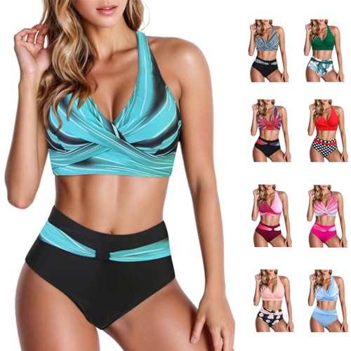 VJGOAL The Deal,Bikini Blau Gestreift,Bikini Blau Weiß Gestreift,Bikini Himmelblau,Bikini Damen Set Himmelblau,Himmelblauer Bikini,Womens Clearance,Blau,XL,Lightning Deals of Today,Warehouse Deal von VJGOAL