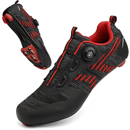 VNANV Fahrradschuhe Herren Damen Rennradschuhe MTB Schuhe Herren Damen rennradschuhe Herren rennrad Fahrradschuhe Look SPD SPD-SL Delta Lock Pedal Reitschuhe Schuhen (Schwarz9,38) von VNANV