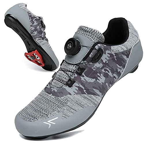 VNANV Fahrradschuhe Herren Damen Rennradschuhe MTB Schuhe Herren Damen rennradschuhe Herren rennrad Fahrradschuhe Look SPD SPD-SL Delta Lock Pedal Reitschuhe Spinning Schuhen(41,Tarnung) von VNANV