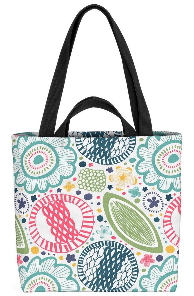 VOID Henkeltasche (1-tlg), Blumen Kinder Zeichnung Spiel blumenmuster geblümt farben kinderzimme von VOID