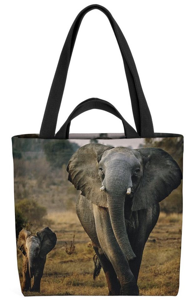 VOID Henkeltasche (1-tlg), Elefant Kind Elefant Afrika Safari Dschungel Zoo Dickhäuter Rüssel Urwal von VOID