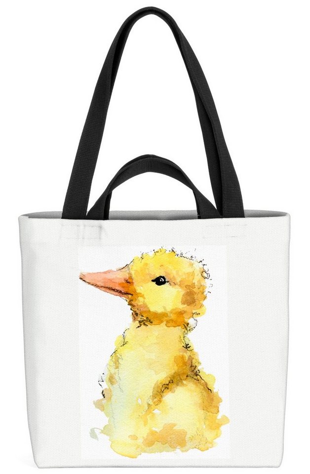 VOID Henkeltasche (1-tlg), Ente Tiere Kinder Tierbaby Ente Vogel Küken Eier Ostern Tiere Kinder von VOID