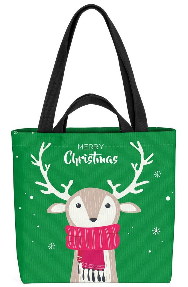 VOID Henkeltasche (1-tlg), Rentier Schal Weihnachten Rentier Weihnachten Winter Kinder Kinderzimmer von VOID