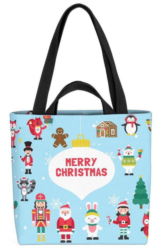 VOID Henkeltasche (1-tlg), Tiere Spielzeug Deko blau Kinderzimmer Kinder Geschenke Weihnachten Wint von VOID