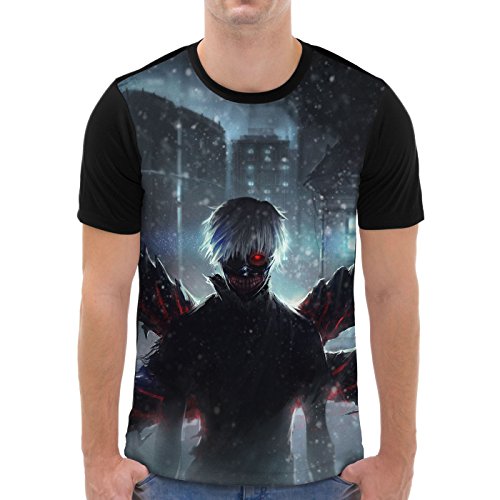 VOID Kaneki Encouter Grafik T-Shirt Herren All-Over Druck Tokyo Anime Manga, Größe:XL von VOID