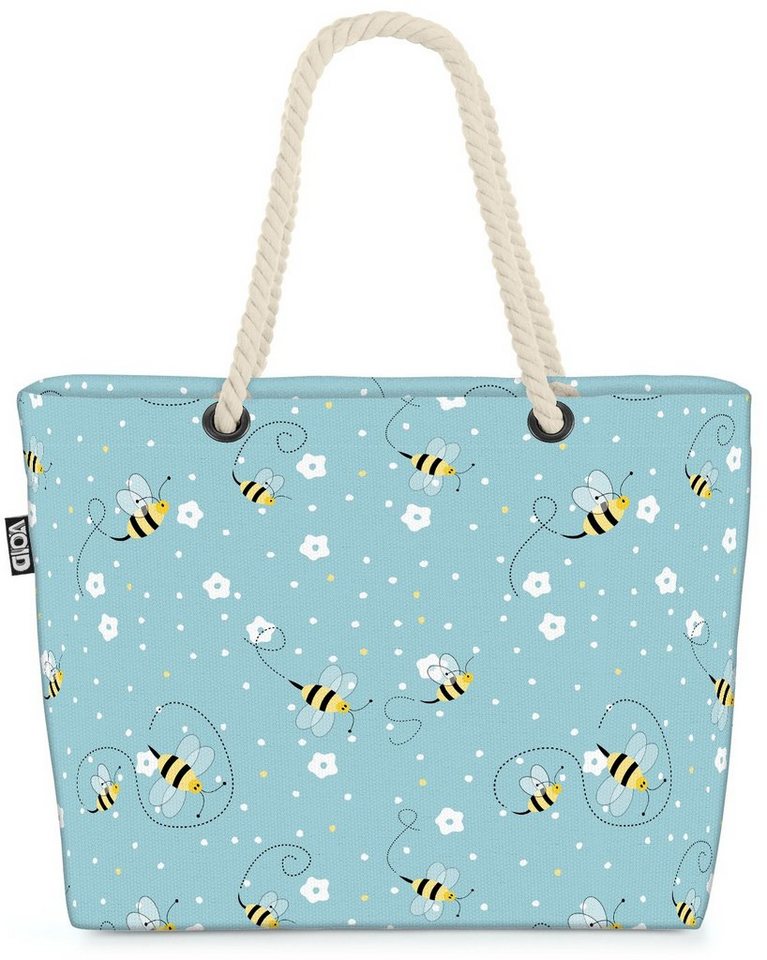 VOID Strandtasche (1-tlg), Bienchen und Blumen Beach Bag Biene Blüte Insekten Maja Maya Kinder Zimmer von VOID