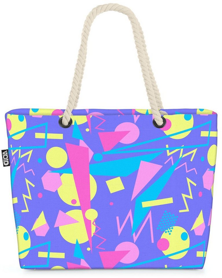 VOID Strandtasche (1-tlg), Pop Art Muster Lila Retro hipster kunst punkte kreise kinder kinderzi von VOID