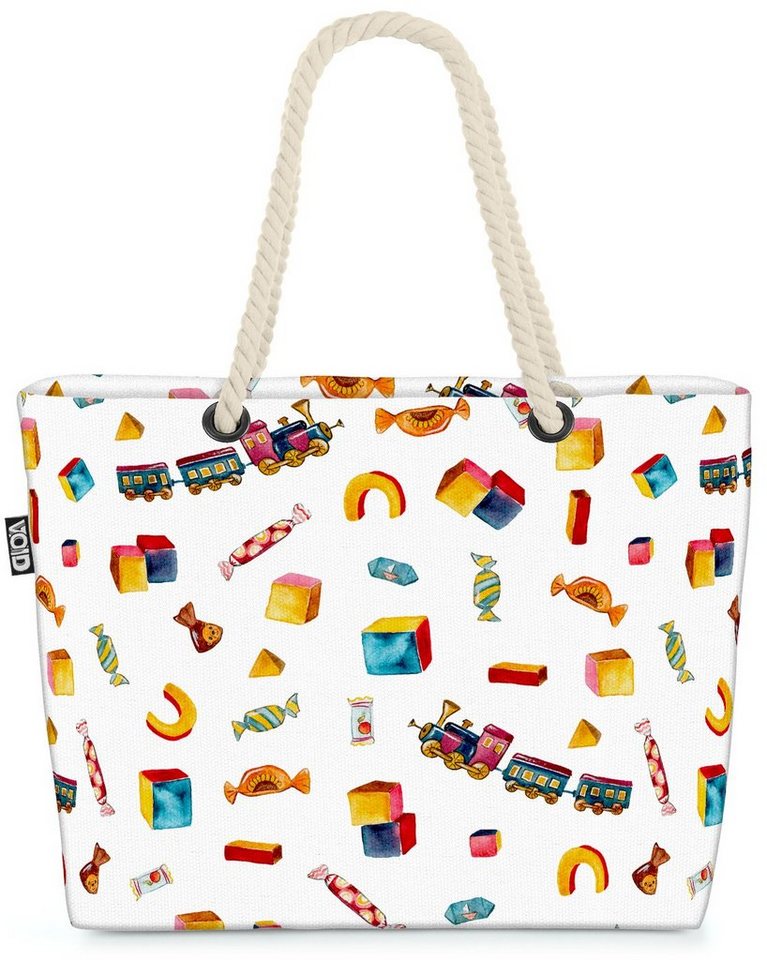 VOID Strandtasche (1-tlg), Zug Süßigkeiten Beach Bag Kinder Kinderzimmer Spielzeug Baby Babyzimmer Schiene von VOID