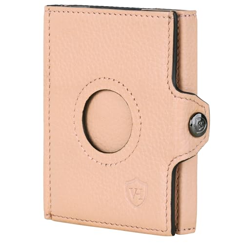 VON HEESEN Airtag Slim Wallet (Mini MÜNZFACH & AIRTAG Fach, Rose) von VON HEESEN