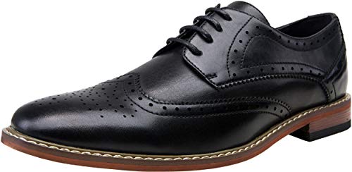 VOSTEY Herren Oxford Business formelle Kleid Schuhe für Herren, Schwarz (schwarz), 46 EU von VOSTEY