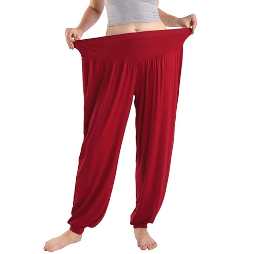 VOYOKIS Damen-Hose, Pyjamahose, Baumwolle, bequeme Nachthose, Damen, Yogahose, rot, 50 VOYOKIS Damen-Hose, Pyjamahose, Baumwolle, bequeme Nachthose, Damen, Yogahose, rot, 50 von VOYOKIS