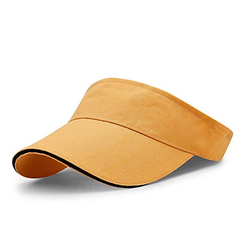 VSUSN Unisex Visor Cap Sonnenhut Einstellbar Sommerhut mit Klettverschluss für Damen und Herren, Gelb von VSUSN