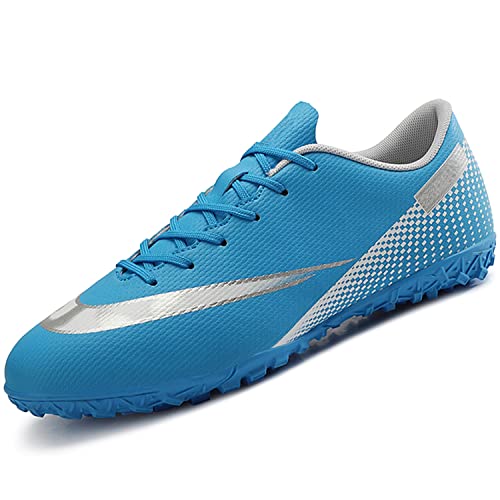 VTASQ Fussballschuhe Kinder Fußballschuhe Jungen Low Top Professional Athletics Trainingsschuhe Outdoor Sportschueh Teens Football Schuhe für Unisex-Kinder Blau 39EU von VTASQ