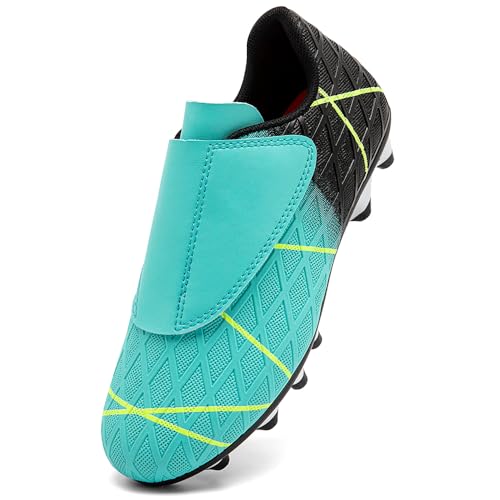VTASQ Kinder Fußballschuhe Jungen Professionelle Mädchen Kunstrasen Fussballschuhe Sportliche Indoor Outdoor Athletic Soccer Schuhe Trainingsschuhe Schwarz Türkis EU31 VTASQ Kinder Fußballschuhe Jungen Professionelle Mädchen Kunstrasen Fussballschuhe Sportliche Indoor Outdoor Athletic Soccer Schuhe Trainingsschuhe Schwarz Türkis EU31 von VTASQ