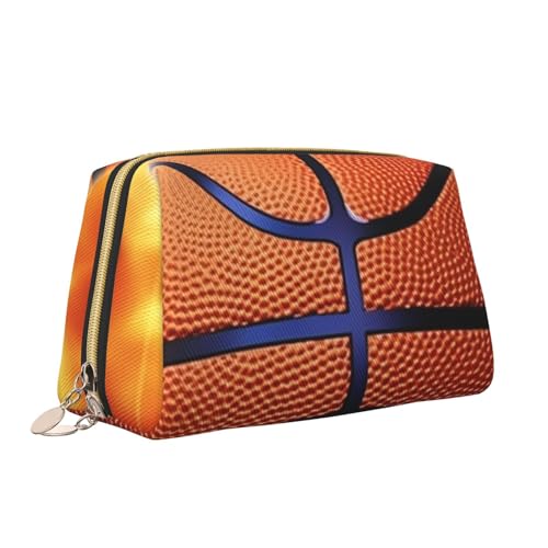 VTCTOASY Basketball-Arena-Druck-Make-up-Tasche, tragbar, vielseitig, Kulturbeutel, große Kapazität, Kosmetiktasche für Damen, weiß, Einheitsgröße, weiß, Einheitsgröße von VTCTOASY