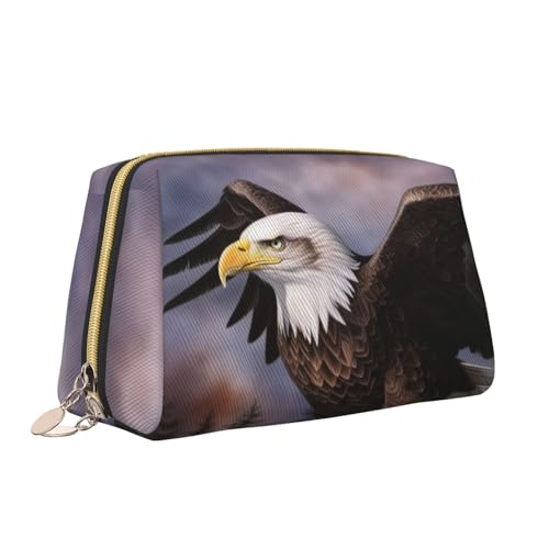 VTCTOASY Make-up-Tasche mit Weißkopfseeadler, tragbar, vielseitig, Kulturbeutel, große Kapazität, Kosmetiktasche für Damen, weiß, Einheitsgröße, weiß, Einheitsgröße von VTCTOASY