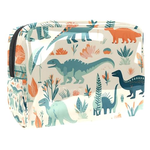 Make up Taschen für Damen,Kulturbeutel für Herren,Alter Cartoon Dinosaurier,Reise Kosmetiktasche von VTGHDEEQ