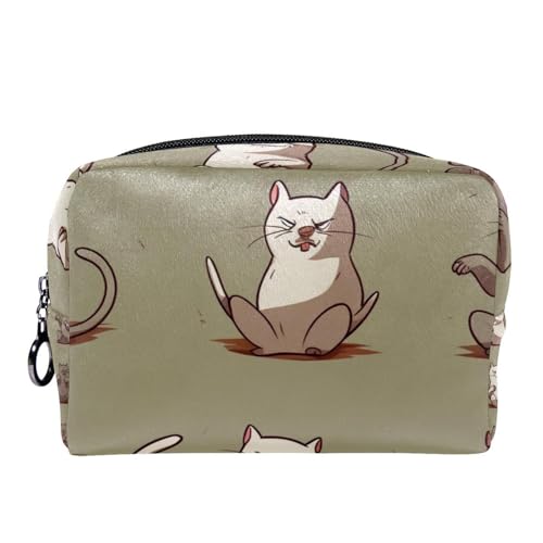 Make up Taschen für Damen,Kulturbeutel für Herren,Tierische Yoga Bulldogge,Reise Kosmetiktasche von VTGHDEEQ