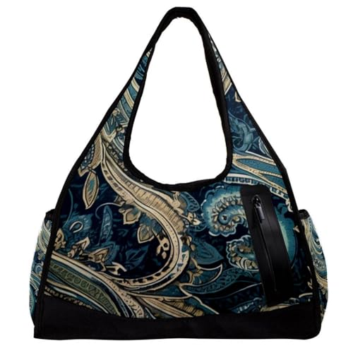 Reisetasche,Herren Sporttasche,Damen Sporttasche,Abstrakte Retro Cashew Blume Paisley,Sporttasche von VTGHDEEQ