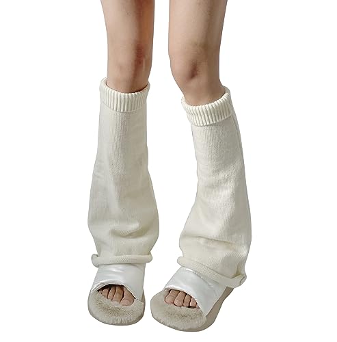 VUCDXOP Damen Kniestrümpfe Legwarmers, Gothic Strick Beinwärmer Lange Socken Party und Yoga Häkeln Beinstulpen kniehohe Stiefel Frauen Winter Gestrickte Warme Oberschenkel hohe Beinstulpen Leggings von VUCDXOP